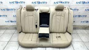 Rear row of seats 2nd row Audi A4 B9 17-19 leather, beige, needs cleaning, tear
