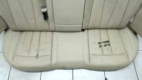Rear row of seats 2nd row Audi A4 B9 17-19 leather, beige, needs cleaning, tear