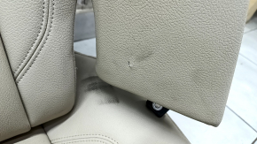Rear row of seats 2nd row Audi A4 B9 17-19 leather, beige, needs cleaning, tear