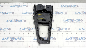 Center console trim with cup holders Audi A4 B9 17-19 black, scratches