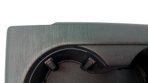 Center console trim with cup holders Audi A4 B9 17-19 black, scratches