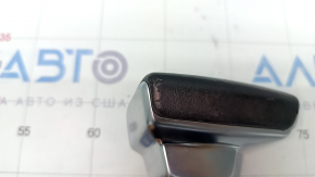Gear knob Audi A4 B9 17- with upper cover, leather, black, scratches