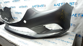 Front bare bumper Mazda 6 13-17 without washers and parking sensors, silver, putty, broken, fastened, pressed, cracks
