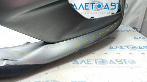 Front bare bumper Mazda 6 13-17 without washers and parking sensors, silver, putty, broken, fastened, pressed, cracks