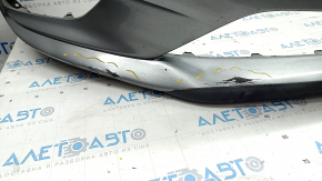 Front bare bumper Mazda 6 13-17 without washers and parking sensors, silver, putty, broken, fastened, pressed, cracks