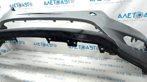 Front bare bumper Mazda 6 13-17 without washers and parking sensors, silver, putty, broken, fastened, pressed, cracks