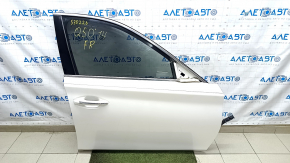 Door assembly front right Infiniti Q50 14- white QAA, scratches on the trim