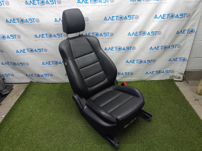 Passenger seat Mazda 6 13-15 with airbag, leather black, mechanical, tear, scratches