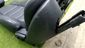 Passenger seat Mazda 6 13-15 with airbag, leather black, mechanical, tear, scratches