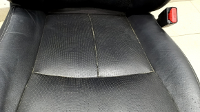 Passenger seat Infiniti Q50 14-16 with airbag, electric, leather, black, dry cleanable, worn