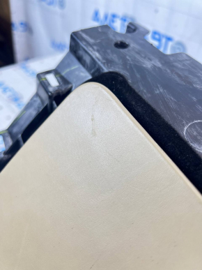 Glove box, glove compartment Tesla Model X 16-21 leather beige, scratches, broken crepe