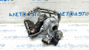 Turbocharger complete with manifold Mercedes GLC 300 16-19 93k with cooling pipes, chip is dented