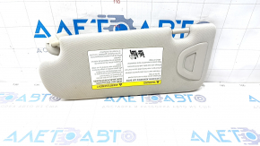 Right visor Infiniti Q50 14- gray, without hook, for dry cleaning