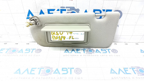 Left visor Infiniti Q50 14- gray, without hook, for dry cleaning