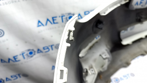 Bare front bumper Infiniti Q50 14-17 without radar, white, broken fasteners, worn