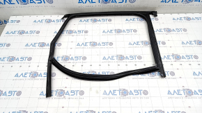 Rear left glass seal Porsche Macan 15-18 with molding, matt black