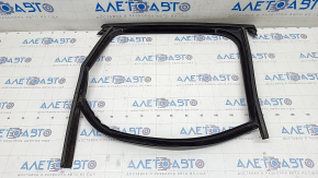 Rear right glass seal Porsche Macan 15-18 with molding, matt black
