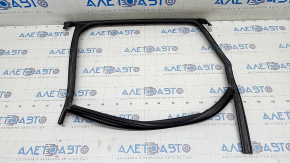 Rear right glass seal Porsche Macan 15-18 with molding, matt black