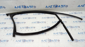 Front right glass seal Porsche Macan 15-18 with molding, matt black, torn