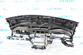 Torpedo front panel with AIRBAG Tesla Model X 16-21 leather-alcantara black broken grille and mount