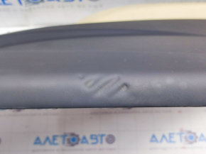 Door trim card rear right Tesla Model X 16-21 beige+black, carbon molding, pressed at the top and bottom