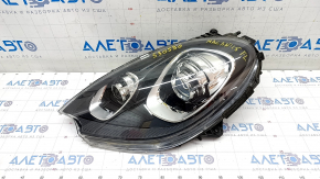 Front left headlight complete Porsche Macan 15-18 xenon, under washer, adaptive, black, sand, chips, cobweb, scratch