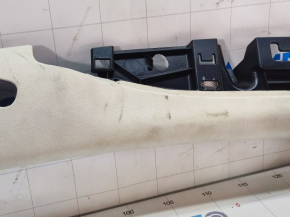 Front pillar trim right Tesla Model X 16-21 Alcantara beige, needs cleaning, broken mount