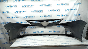 Front bumper bare Toyota Camry v70 18-20 LE\XLE without parking sensor, blue, pressed, scratches