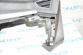 Torpedo front panel without AIRBAG Ford Escape MK3 13-16 pre-rest, crack in center console trim, scratches, bent glove compartment bar