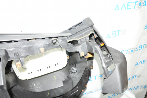 Torpedo front panel without AIRBAG Ford Escape MK3 13-16 pre-rest, crack in center console trim, scratches, bent glove compartment bar