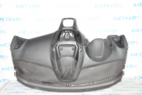 Torpedo front panel without AIRBAG Ford Escape MK3 13-16 pre-rest, crack in center console trim, scratches, bent glove compartment bar
