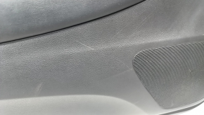 Door trim card rear left Infiniti Q50 14- black, wood trim, leather insert black, scratches