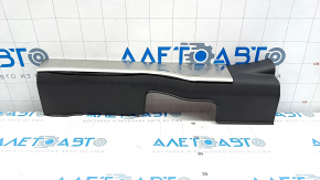 Front right door sill plate Mitsubishi Outlander 14-21 black with chrome trim, worn