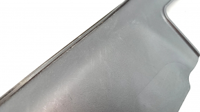 Front right door sill plate Mitsubishi Outlander 14-21 black with chrome trim, worn