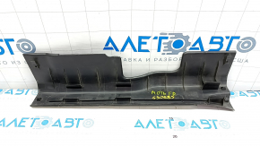Front right door sill plate Mitsubishi Outlander 14-21 black with chrome trim, worn
