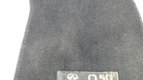 Interior mat front right Infiniti Q50 14- black, for cleaning