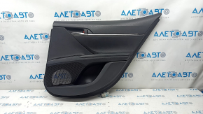 Door trim card rear right Toyota Camry v70 18-24 black with black insert plastic, armrest rubber, scratches