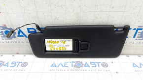Left visor Porsche Macan 15 - leather black, without hook, for panoramic, broken mount