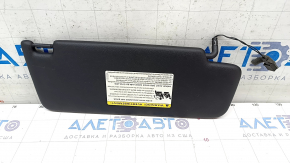 Left visor Porsche Macan 15 - leather black, without hook, for panoramic, broken mount