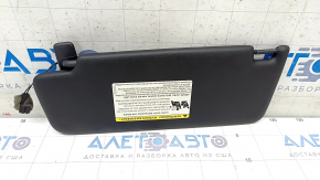 Right visor Porsche Macan 15 - leather black, without hook, for panoramic