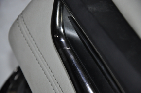 Torpedo front panel with AIRBAG Toyota Avalon 13-18 gray leather, chrome defect, broken crepe molding
