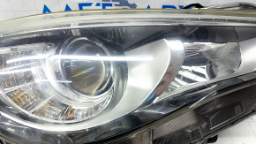 Headlight front right bare Infiniti Q50 16-19 without AFS, LED, sand, for polishing