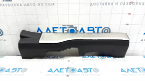 Front left door sill plate Mitsubishi Outlander 14-21 black with chrome trim, worn