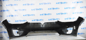 Front bare bumper Tesla Model X 16-21 type 2 white, non-factory holes, crack in mount, mounts unsoldered