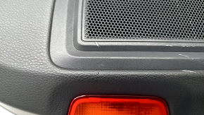 Door trim card rear left Porsche Macan 15-18 leather black without backlight and curtain, insert black gloss, scratches