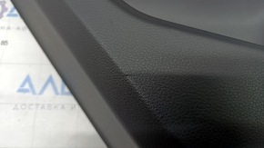 Door trim card rear left Porsche Macan 15-18 leather black without backlight and curtain, insert black gloss, scratches