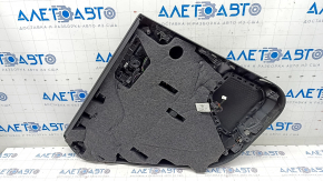 Door trim card rear right Porsche Macan 15-18 leather black without backlight and curtain, insert black gloss, scratches