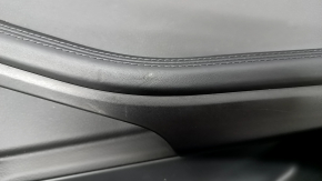Door trim card rear right Porsche Macan 15-18 leather black without backlight and curtain, insert black gloss, scratches