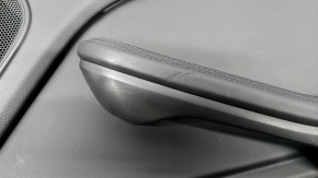 Door trim card rear right Porsche Macan 15-18 leather black without backlight and curtain, insert black gloss, scratches
