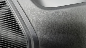 Door trim card rear right Porsche Macan 15-18 leather black without backlight and curtain, insert black gloss, scratches